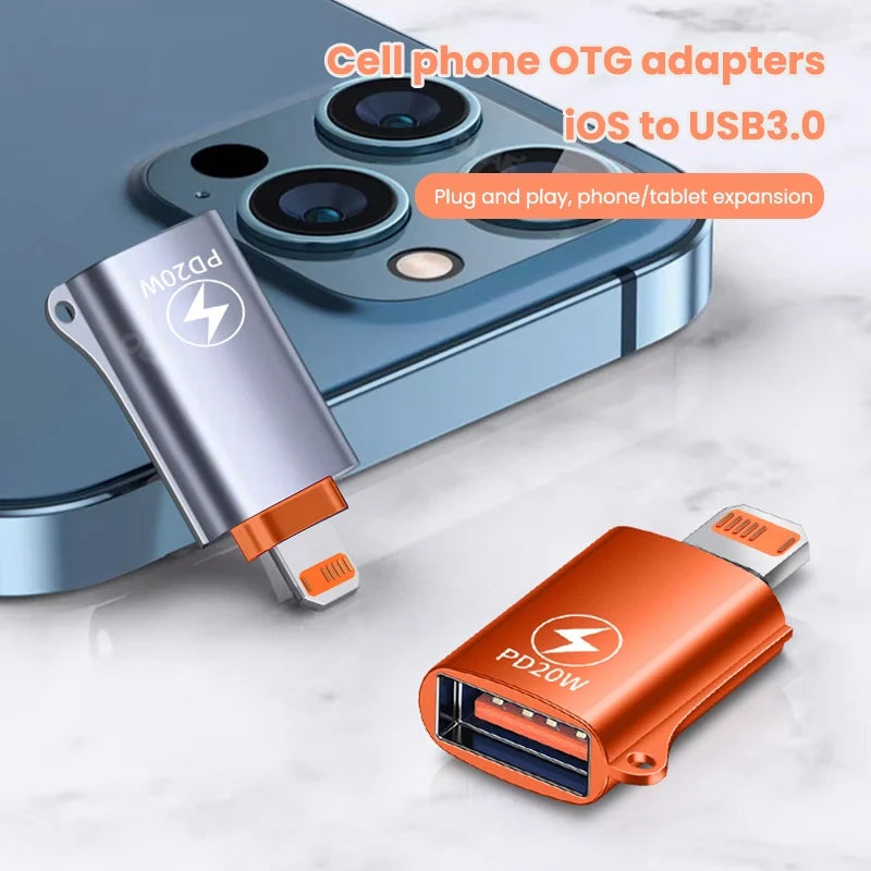 Elough USB 3.0 to Lightning OTG Adapter: Fast Charging Connecto
